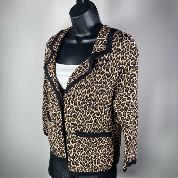 Leopard Nine West Sweater Blazer Cardigan